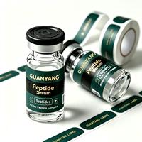 Étiquettes personnalisées en vinyle imperméable pour flacons de peptides, pour flacons cosmétiques de 2 ml et 10 ml, en vrac, pour poudre de peptides