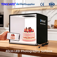 Tente de studio photo LED pliable tendance avec anneau lumineux à 3 températures de couleur et intensité réglable, haute CRI, pour la photographie de produits e-commerce