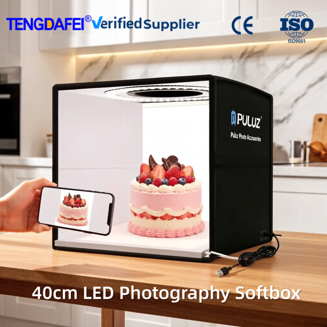 Trending Foldable LED Photo Studio Tent 3 Color Temperature Dimmable Ring Light High CRI Box for E-commerce Product Photography