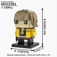 Set de Bloques de Construcción del Personaje Luke de la Guerra de las Galaxias, Kits de Bricolaje, Ladrillos MOC, Juguete para Niños, Regalo, MOC2391