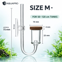 Diffuseur de CO2 compact transparent AQUAPRO pour plantes d'aquarium et aquariums, dissolvant de dioxyde de carbone à bulles fines pour aquarium planté