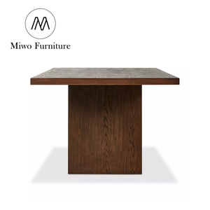 Hiện đại nhà phòng ăn đồ nội thất 8 6 chỗ ngồi dài hình chữ nhật lớn dày bảng gỗ sồi rắn Gỗ Óc Chó tối vết bàn ăn - Product Image 5