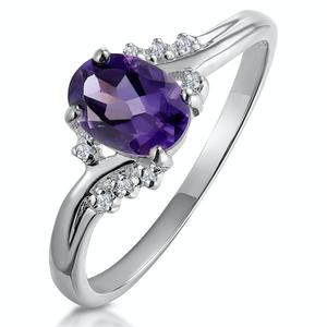 New Design 925 Sterling Silver Jewelry Split Shank <b>Ring</b> Trillion Cut <b>Amethyst</b> Engagement <b>Ring</b> - Product Image 3