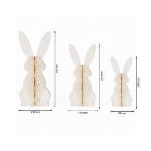 Adorno de Conejo de Pascua 3D de Papel, Formas de Conejo de Panal, Centro de Mesa de Primavera, Decoración Festiva <span class=keywords><strong>para</strong></span> Mesa, Regalo Ecológico al por Mayor - Product Image 5