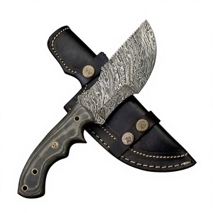 Cuchillos de Piel de Acero de Damasco Hechos a Mano de Lujo y Alta Calidad, Cuchillo de Piel con Punta Caída para Exteriores, OEM - Product Image 6