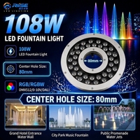 Marine Garde IP68 Étanche DMX Flottant Changement de Couleur RVB/RGBW 108W DC24V 316L En Acier Inoxydable Sous-Marin Led Fontaine Lumière