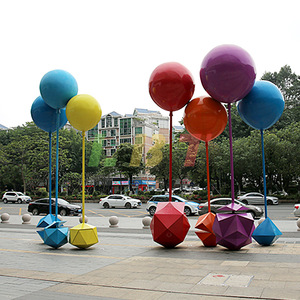 Fiberglass <b>Balloon</b> Sculpture Round <b>Custom</b> Outdoor Decoration Landscape Art - Product Image 2