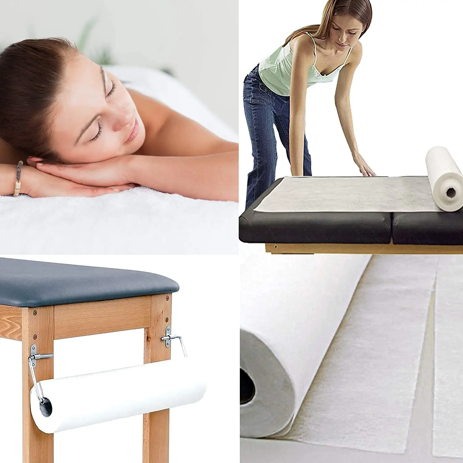 Sábana de cama desechable de tela no tejida, rollo de sábana de cama impermeable para Spa, rollo de sábanas para tatuaje