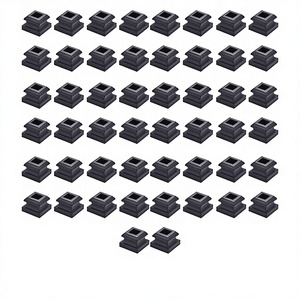 LIQIANG XYQDZ01 Balustres carrés modernes en fer satiné noir de 1/2 pouce, avec fixations plates pour escaliers, vis d'intérieur, balustrades et mains courantes - Product Image 3