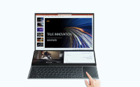Ordinateur Portable Gamer Professionnel Économique avec Double Écran Tactile Rotatif de 14 et 16 Pouces, 2K QHD, Processeur Hexa-Cœur I7