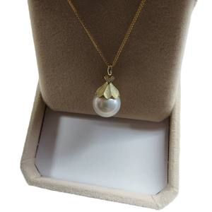 Pendentif en argent S925, jupe de princesse, 11-12mm, grande perle ronde blanche, avec finition mate, haute qualité, propre et élégant - Product Image 5