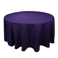 Nappe de table ronde jetable imperméable en polyester tissé sur mesure 90R pour mariage en extérieur
