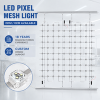 300PCS SMD 2727 LED Mesh Screen RGB Full Color DMX512 Control Outdoor Building Facade Architectural Lighting