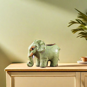 Petits pots <span class=keywords><strong>en</strong></span> céramique Art Déco <span class=keywords><strong>en</strong></span> forme d'animaux pour plantes succulentes/<span class=keywords><strong>cactus</strong></span>/bonsaï, avec trous de drainage, pour usage intérieur/extérieur, lot de 4 pièces pour la maison/le bureau - Product Image 4