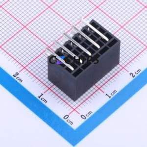JL15EDGRHC-35005B02 Plug-in Terminal Block Bent Lead Through Hole,P=3.5mm Board-to-Board / Socket - Closed 2x5P 3.5mm Black - Product Image 2