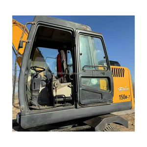 Excavatrice sur pneus R150w-7 d'occasion Hyundai bien entretenue Original Hyundai 150 210 220 60 pelleteuses d'occasion pour les travaux de construction - Product Image 4