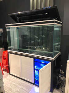Baru 2023 Akuarium Kaca Tangki Ikan Modis Ultra Jernih dengan Kabinet - Product Image 4