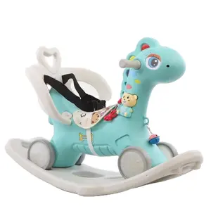 at oyuncak çocuklar kız Suppliers-Sıcak satış ucuz plastik sallanan at hediye itme çubuğu/oyuncak araba bebek sallamak ev sandalye hayvan tasarımı ile