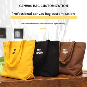 Manufacturer Advertising Letter Canvas <b>Tote</b> <b>Bag</b> Double Handles Large Capacity Women High-End Feel Shopping Eco-Friendly - Product Image 3