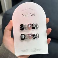 Vente chaude personnalisé presse sur les ongles cartes d'affichage carte d'emballage en papier pour ongles artificiels bijoux soins produit instructions carte