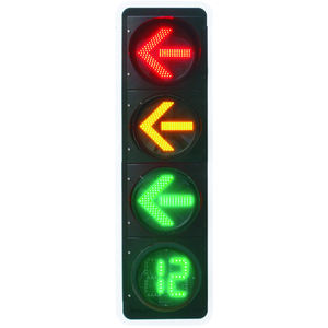 Feux de signalisation <span class=keywords><strong>LED</strong></span> en plastique de bonne qualité de taille 200mm 300mm pour piétons avec 2 chiffres et 3 lumières de couleur - Product Image 3