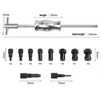 Extracteur de roulements Trima de qualité industrielle pour trous intérieurs de 8 mm à 32 mm, avec marteau à inertie, embout d'extension et crochet extracteur, 4 mini