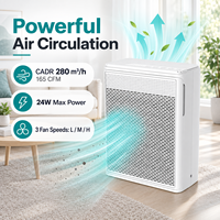 Purificateur d'air commercial haut de gamme avec filtre HEPA, purificateur d'air intelligent pour la maison, contre la fumée des incendies, les allergies, les animaux domestiques, grandes pièces, ventilateur H13