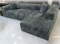Canapé d'angle moderne et confortable en velours capitonné, pliable, trois places, pour appartements et villas