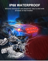 Led Car Grilles Light 8X2LED Sans Fil Télécommande Clignotant Avertissement Camion Moto Lampe de Secours SUV Lampe de Remorque