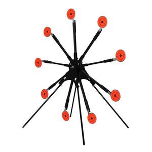 Système <span class=keywords><strong>de</strong></span> cible <span class=keywords><strong>de</strong></span> rotation <span class=keywords><strong>de</strong></span> roue 9-Ferris pour la pratique du tir réinitialisable Type d'arbalète Plume en plastique Pointe en acier Arbre en bambou - Product Image 1