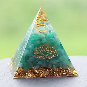 Natural Green Aventurine Tumbled Stones Orgone Pyramid Enhance Courage Crystal Gemstone Healing Emf Protect