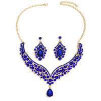 Ensemble Collier et Boucles d'Oreilles de Luxe en Cristal Sur Mesure pour Banquets de Mariage, Accessoires de Mariée Élégants