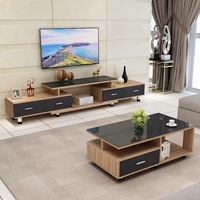 Meubles de Salon en Gros Meuble TV Moderne en MDF et Table Basse Centrale Vente Chaude