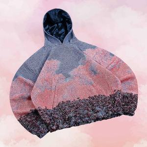 Sweat à capuche épais personnalisé pour homme, style vintage délavé à l'acide, avec imprimé crâne gothique, doublure en soie, motif tapisserie, coupe oversize, vente en gros - Product Image 3