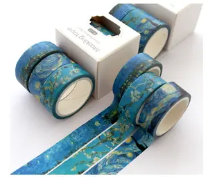 Stamp Aesthetic Decorative Gold Colorful Paper Custom Washi Tape Printing Wholesale