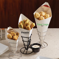 Emballage personnalisé pour cônes à churros, porte-cône en papier, boîte à crêpes, boîte à churros
