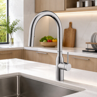 Robinet de cuisine commercial sans plomb, design contemporain, en acier inoxydable, à montage sur comptoir, monotrou, vente en gros usine OEM