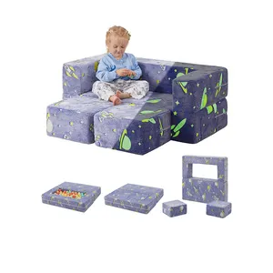 Детский игровой диван, светящийся в темном пространстве, модульный диван для малышей, складной детский раскладной игровой пенопласт и напольная подушка