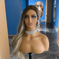 Tête de mannequin en PVC pour présentation, modèle demi-corps avec support pour cosplay, tête artificielle pour l'affichage de boucles d'oreilles et de colliers