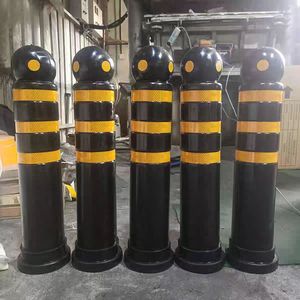 حاجز مرور مطاطي أسود متين للسلامة المرورية، عمود تحديد المسارات على الطرق - Product Image 2