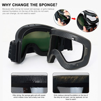 Masque de ski CE UV400 Protection Lunettes de soleil pour sports de neige 90 °   Lunettes de ski polarisées à lentille ouverte, lunettes de snowboard, logo personnalisé