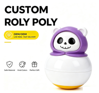 Juguete de PVC con Capucha de Dibujos Animados Personalizable, con Logotipo Impreso en UV, para Regalos Promocionales de Halloween