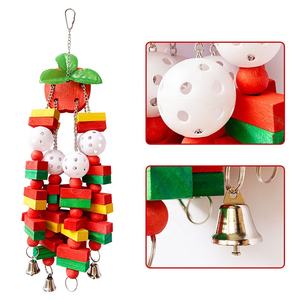 Blocs de <span class=keywords><strong>bois</strong></span> colorés jouets <span class=keywords><strong>pour</strong></span> oiseaux jouets à mâcher <span class=keywords><strong>pour</strong></span> animaux de compagnie oiseau <span class=keywords><strong>perroquet</strong></span> balançoire jouets à mâcher - Product Image 4