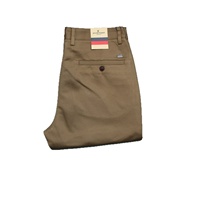 Pantalon décontracté homme coupe droite couleur unie, léger, à fermeture éclair, en pur coton, style business, tombé fluide, haut de gamme, très tendance