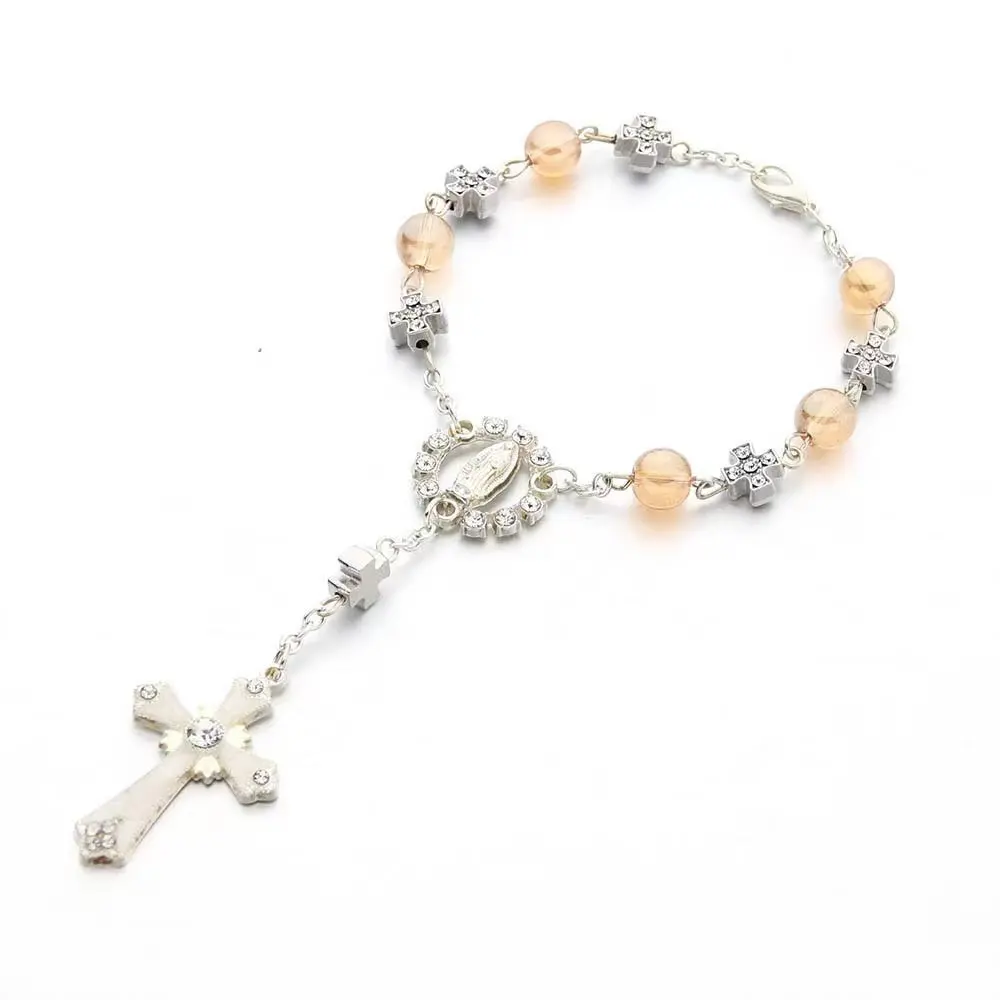 Bracelet Rosary Rosaries Religious Catholic Bracelet Rosary Bead Bracelet Cross