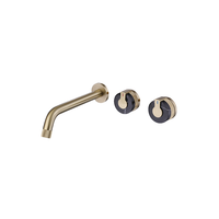 Robinet de lavabo mural monocommande moderne en laiton vieilli avec capteur tactile et cartouche céramique, garantie 3 ans