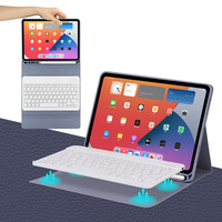 SUNNYCASE paket penjualan ulang individu kulit Pu penjualan laris casing Keyboard pelepasan panas magnetik kuat penutup bangun tidur untuk Ipad
