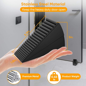 Tope de puerta metálico de alta resistencia, el más fuerte, grande, ajustable, con resorte, de hasta 3 pulgadas de altura para la parte inferior, para oficina y escuela - Product Image 3