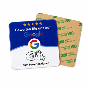 Tarjeta NFC de reseñas de Google, acrílica cuadrada de 100x100 mm, adhesivo con función de toque para calificar, para reseñas de restaurantes - Product Image 2