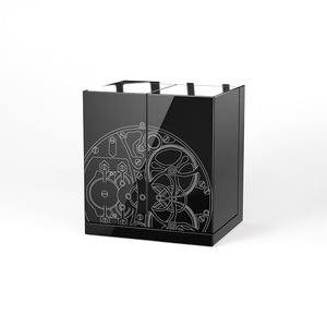 Caja de almacenamiento de reloj de madera lacada de doble puerta del fabricante personalizado al por mayor - Product Image 1